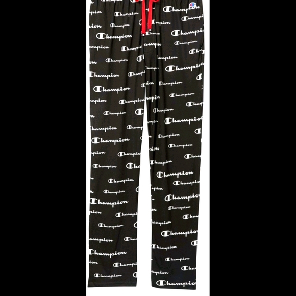 Champion Logo Black Pajama Pants - NWT - Picture 2 of 5